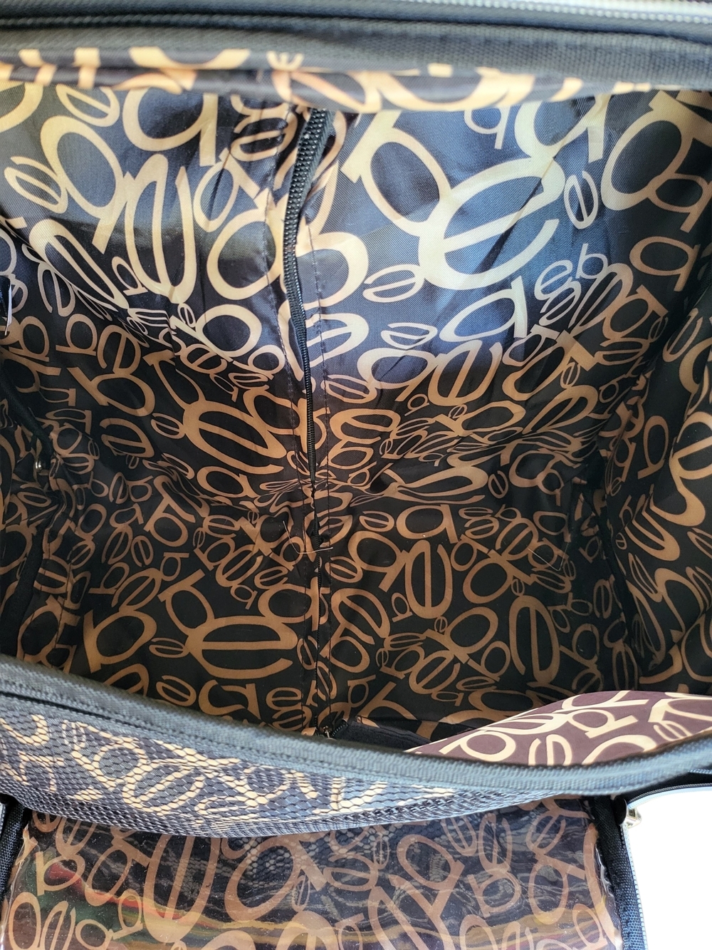 Bebe Underseat Rolling Travel Bag Black Weekend Carry On Gold Hardware - Picture 7 of 8